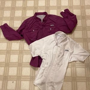 TWO Columbia PFG shirts L
